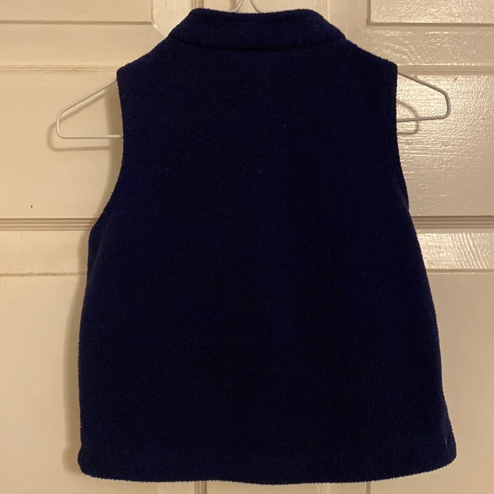 Navy blue fleece vest
